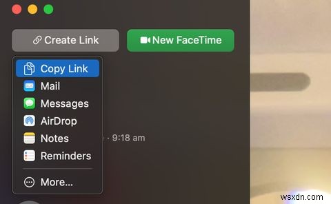 MacでFaceTimeミーティングリンクを作成および管理する方法 