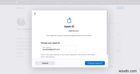 AppleIDのメールアドレスを変更する方法 