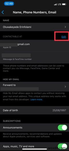 AppleIDのメールアドレスを変更する方法 