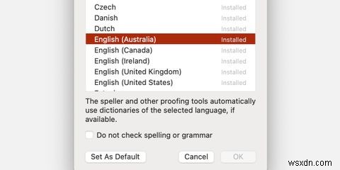 Macの5つのOfficeスイートでスペルチェッカー言語を変更する方法 