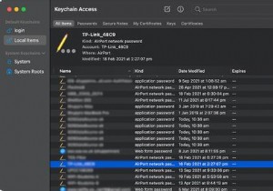 Macのキーチェーンアクセスでパスワードを検索・編集する方法