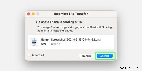 Bluetoothを使用してMacとAndroid間でファイルを転送する方法 