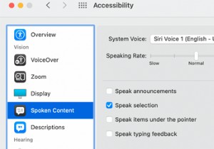 Macにキーボードショートカットを使用して画面上のテキストを読み取らせる方法 