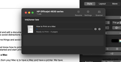 Macで印刷する方法 