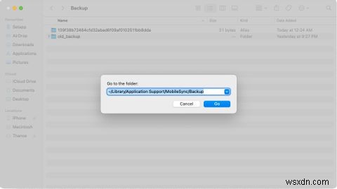 iPhoneをMacの別の場所にバックアップする方法 