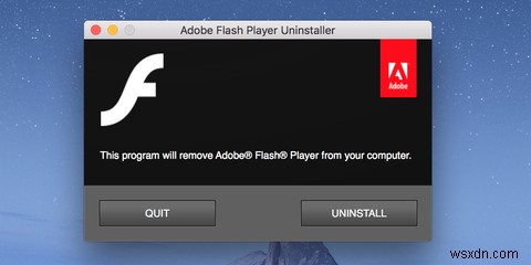 MacでFlashをアンインストールする方法 
