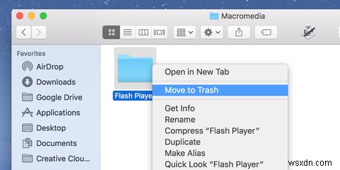 MacでFlashをアンインストールする方法 