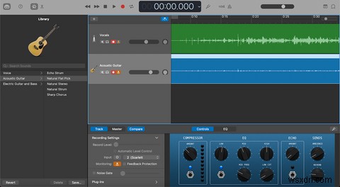 MacでGaragebandを使用して複数のライブトラックを一度に録音する方法 