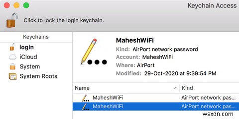 MacでWi-Fiパスワードを確認する方法 