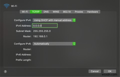 MacでIPアドレスを見つけて変更する方法 