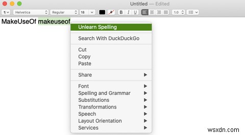 Macの組み込み辞書で単語を追加および削除する方法 