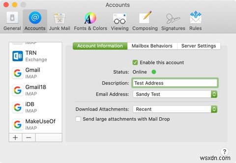 Macでメールアカウントを追加および削除する方法 
