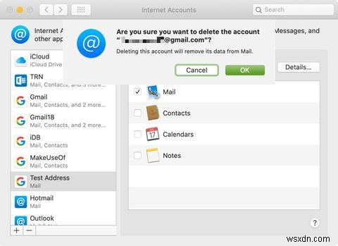 Macでメールアカウントを追加および削除する方法 