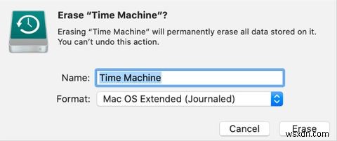 外部TimeMachineハードドライブをパーティション分割する方法 