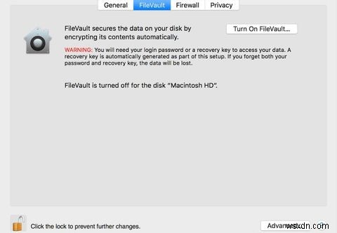 macOSでのFileVaultとは何ですか？どのように使用しますか？ 