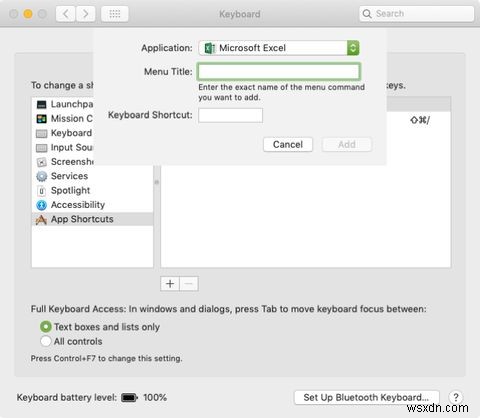Microsoft OfficeforMacキーボードショートカットのチートシート 