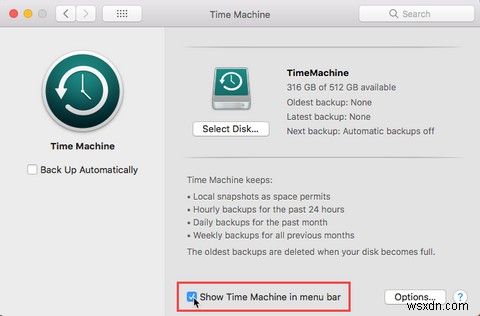 TimeMachineを使用してMacをバックアップする方法 