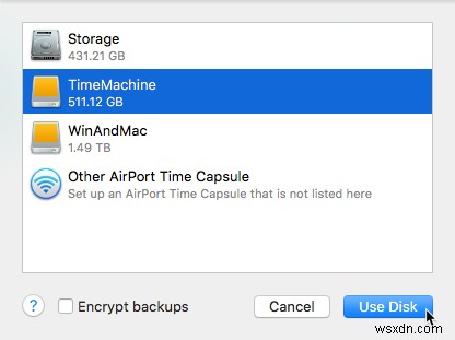 TimeMachineを使用してMacをバックアップする方法 