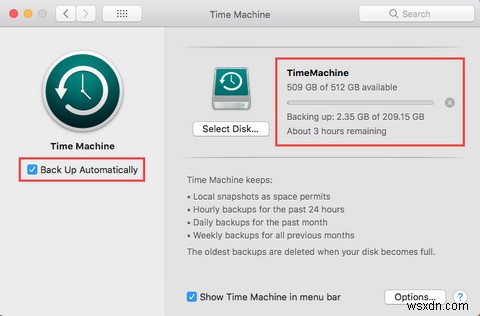 TimeMachineを使用してMacをバックアップする方法 