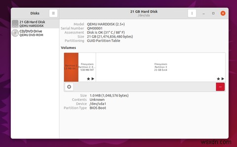 より良いHDD/SSD管理のためにUbuntuディスクユーティリティを使用する方法 