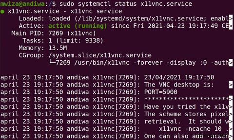 UbuntuLinuxにVNCサーバーをインストールして実行する方法 