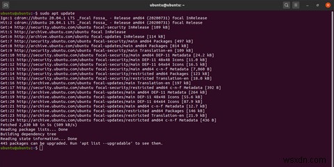 コマンドラインでUbuntuを更新する方法 
