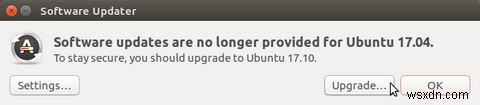 以前のリリースからUbuntu17.10にアップグレードする方法 