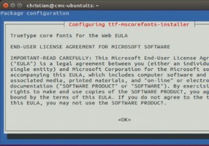 UbuntuLinuxにMicrosoftテキストフォントをインストールする方法 
