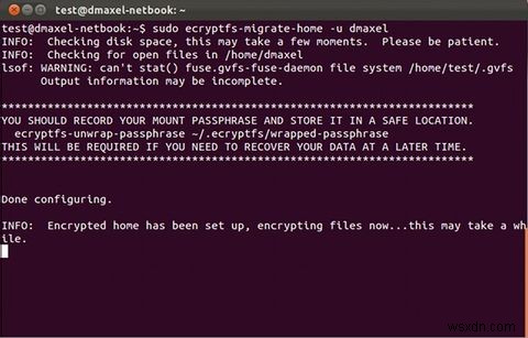 Ubuntuのインストール後にホームフォルダを暗号化する方法[Linux] 