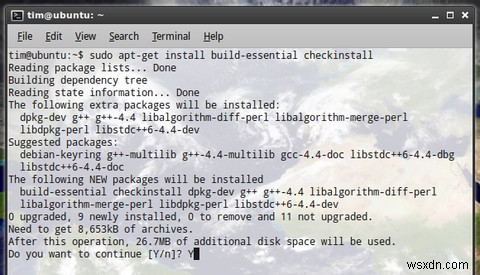 UbuntuLinuxでTARGZおよびTARBZ2ファイルをコンパイルおよびインストールする方法 