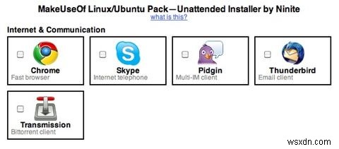 MakeUseOf Linux Pack 2010：オールインワンの簡単なインストーラー 