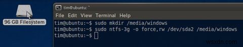 Ubuntuで破損したWindowsNTFSファイルシステムを修正する方法 