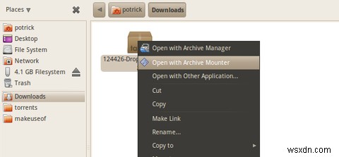 2回のクリックで任意のアーカイブファイルをマウントする[Ubuntu] 