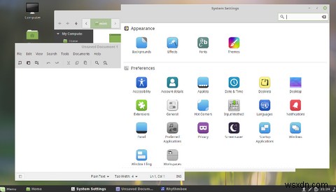 シナモンの説明：LinuxのほとんどのWindowsのようなデスクトップの1つを見る 