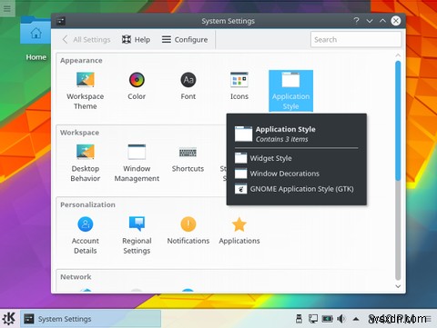 KDEの説明：Linuxで最も構成可能なデスクトップインターフェイスの概要 