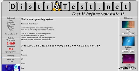 DistroTestを使用してインストールせずにLinuxディストリビューションをテストする方法 