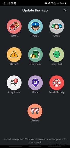 Wazeでナビゲートするときに問題を報告するすべての方法 