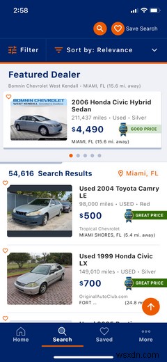 新車または中古車を購入するための6つの最高のアプリ 