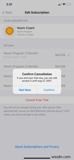 Noomサブスクリプションをキャンセルする方法 