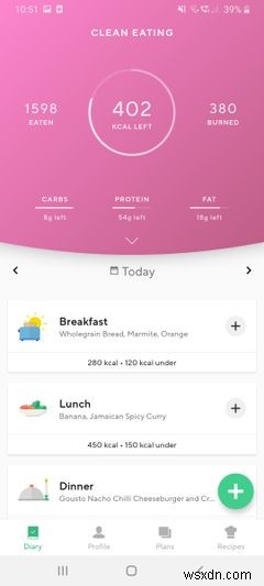 AndroidおよびiPhone用のMyFitnessPalの6つの最良の代替案 