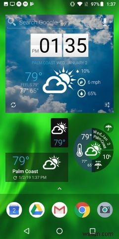 Android用の7つの最高の天気ウィジェット 