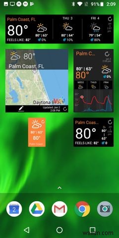 Android用の7つの最高の天気ウィジェット 