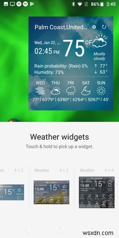 Android用の7つの最高の天気ウィジェット 