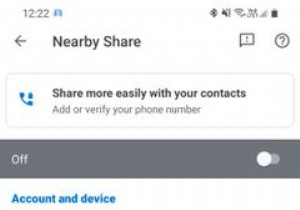Androidで近くの共有を設定して使用する方法 