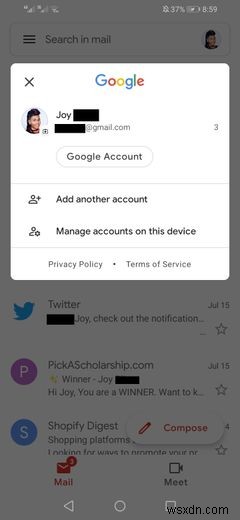 Androidでウェブメールを設定する方法 