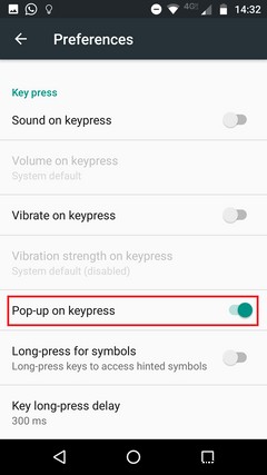 AndroidおよびiOSでキープレスポップアップをオフにする方法 