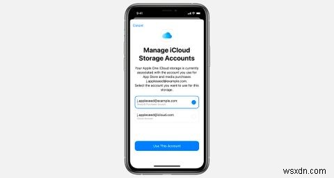 AppleOneiCloudストレージを2つのアカウントに分割する方法 