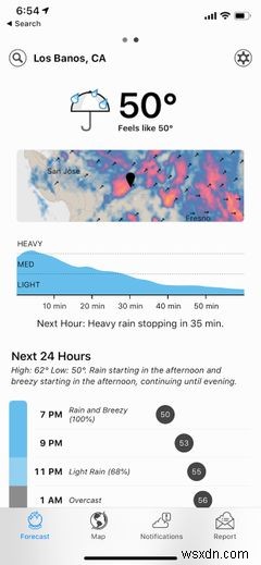 iPhone用の7つの最高の天気アプリ 