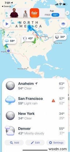 iPhone用の7つの最高の天気アプリ 