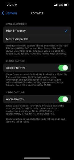 iPhone13ProでProResビデオを録画する方法 